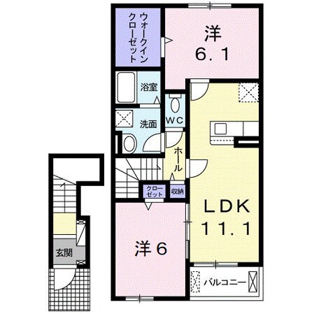 ヴェールⅠの物件間取画像